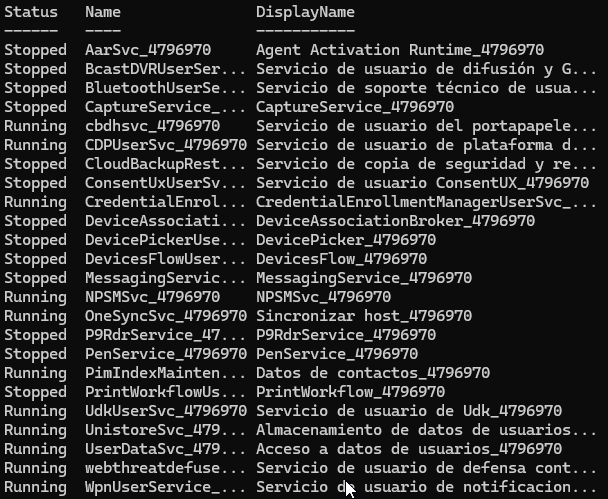 Servicios temporales de Windows