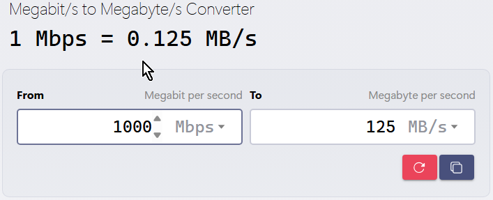 image-2 Mbps to MB/s